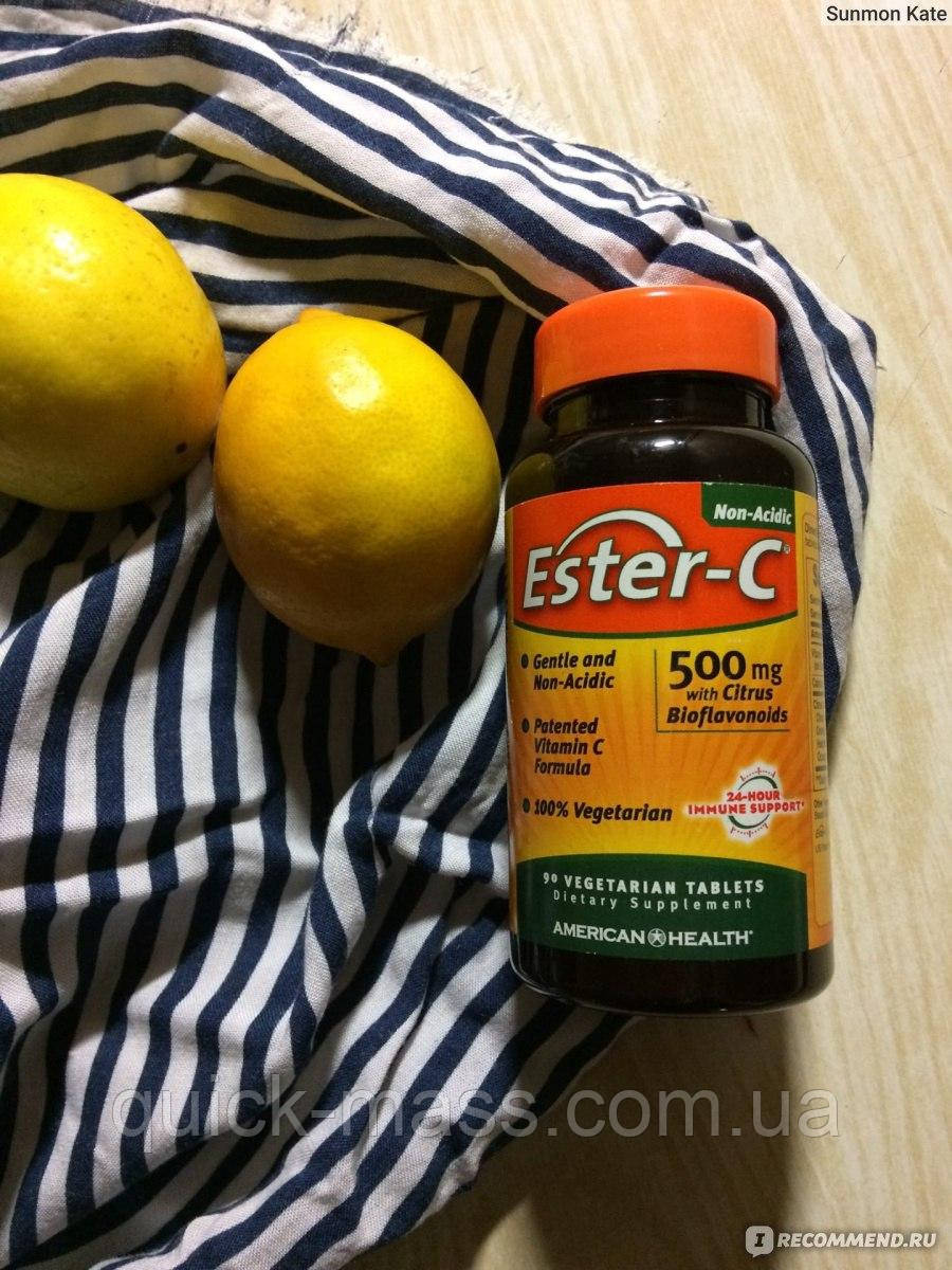 Вітамін С Естер С, Ester-C, American Health, 500 мг, 90 таблеток