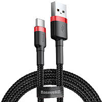 USB Cable Baseus Cafule Type-C (CATKLF-B91) Black/Red 1m