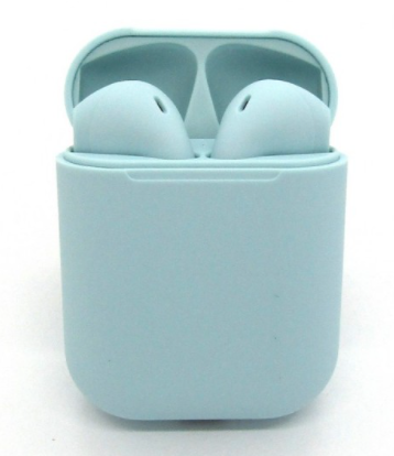 Бездротові навушники з мікрофоном bluetooth навушники в кейсі WUW R96 Блакитний, фото 1