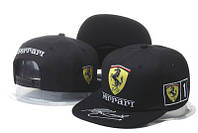 Кепка снепбек черный Феррари Ferrari Феррарі snapback