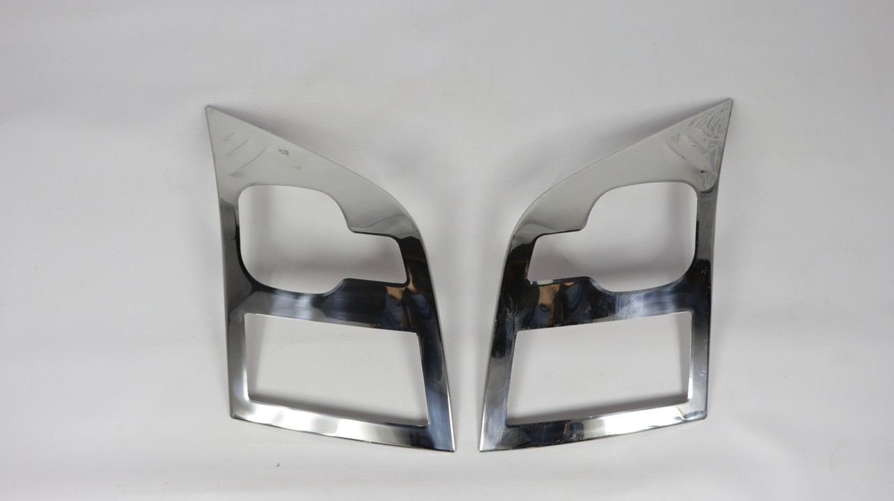 Накладки на передні фари (нерж., ERG) Ford Transit 2007-..., фото 1