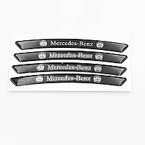 Наклейки на диски (на колеса) Mercedes Benz (Мерседес) Чорні, фото 3
