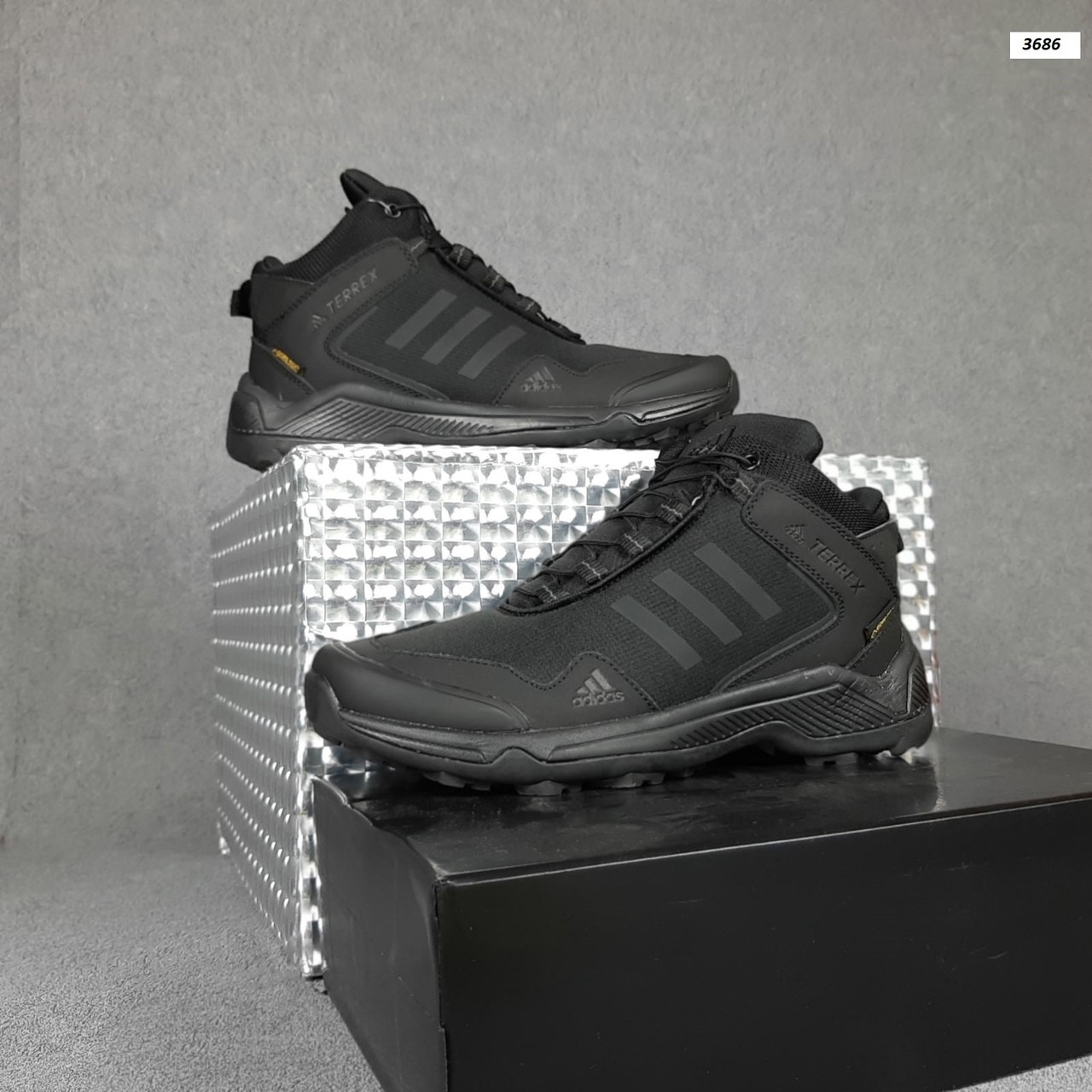 Мужские кроссовки Adidas Terrex Чёрные высокие