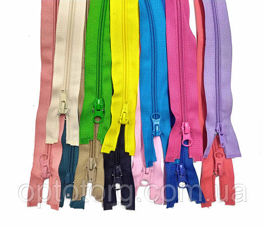 Спіральна блискавка кольоровий мікс 55см Тип 5 роз'ємна, фото 2