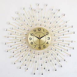 Настінний годинник (75 см) безшумний гарний в спальню вітальню "Солнце-G-750"