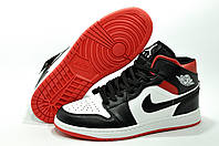 Мужские кроссовки Найк Air Jordan 1, Чёрный/Белый/Красный