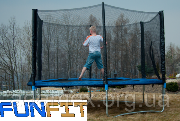 Батут FUNFIT 312 см із сіткою  та драбинкою Польща-США