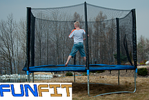 Батут FUNFIT 312 см із сіткою  та драбинкою Польща-США