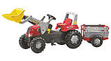 Дитячий трактор на педалях Rolly Toys 811397, c причепом і ковшем, фото 2