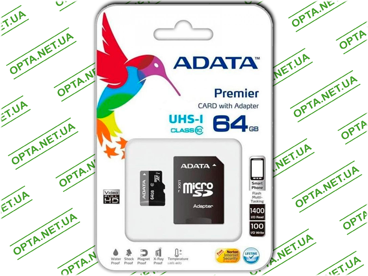 Карта пам'яті ADATA SDHC 64GB, фото 1