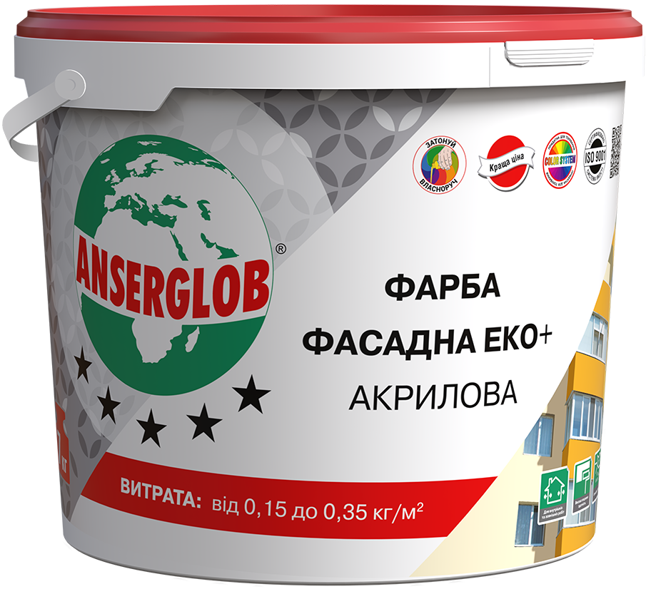 Фарба фасадна ANSERGLOB ЕКО+, фото 1
