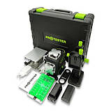 Професійний лазерний рівень PREMIUM, 4x360°(LCD, Bluetooth, ДК, зелений промінь) PROTESTER LL516G, фото 3