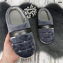 Тапочки домашні жіночі теплі Dago Style сірі, фото 4