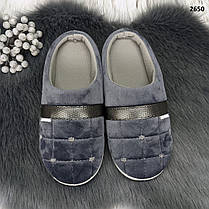 Тапочки домашні жіночі теплі Dago Style сірі, фото 6