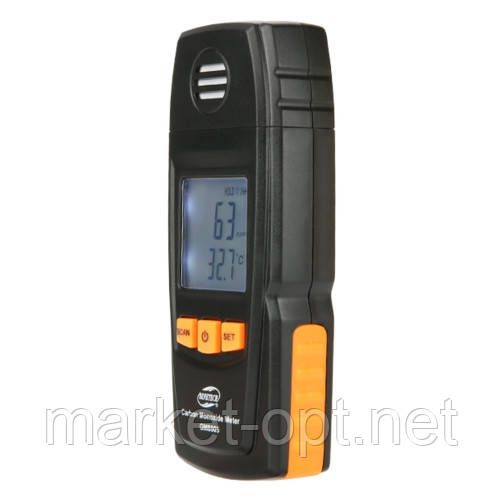 Детектор чадного газу CO + термометр (0-1000 ppm, 0-50 °C) BENETECH GM8805