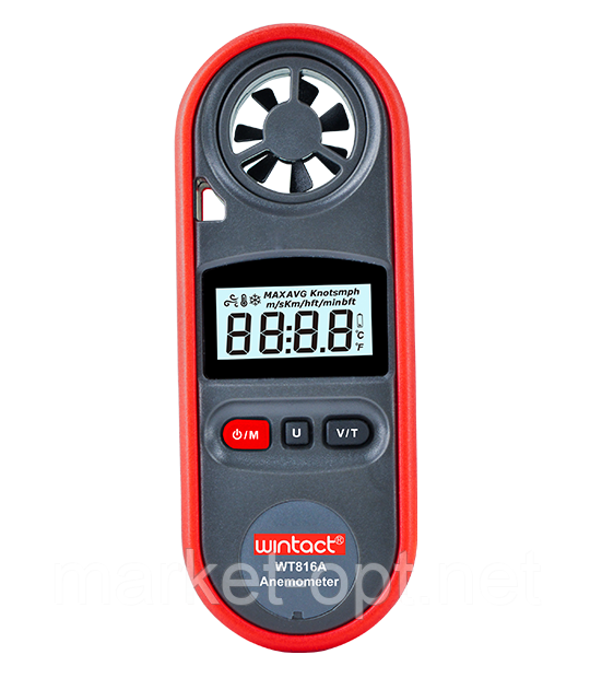 Анемометр цифровий 0,7-30 м/с, -10-45 °C WINTACT WT816A