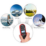 Анемометр цифровий 0,7-30 м/с, -10-45 °C WINTACT WT816A, фото 7