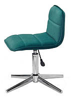 Стілець Real Modern Base зелений 1003 велюр на хромованій хрестовині зі стопами, фото 4