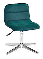 Стілець Real Modern Base зелений 1003 велюр на хромованій хрестовині зі стопами, фото 2