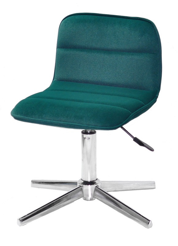 Стілець Real Modern Base зелений 1003 велюр на хромованій хрестовині зі стопами, фото 1
