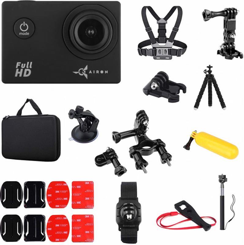Екшн-камера AirOn Simple Full HD Black з аксесуарами 30в1 (69477915500061)