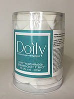 Безворсовые салфетки для маникюра 6 * 6 см Doily (400 шт в тубусе) спанлейс 40 г / м2, белые