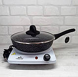Сковорода з мармуровим антипригарним покриттям 20см Edenberg EB-3426 Сковорода з литого алюмінію для всіх плит, фото 9