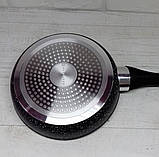 Сковорода з антипригарним мармуровим покриттям 24 см Edenberg EB-3428 Сковорода з литого алюмінію для всіх плит, фото 8