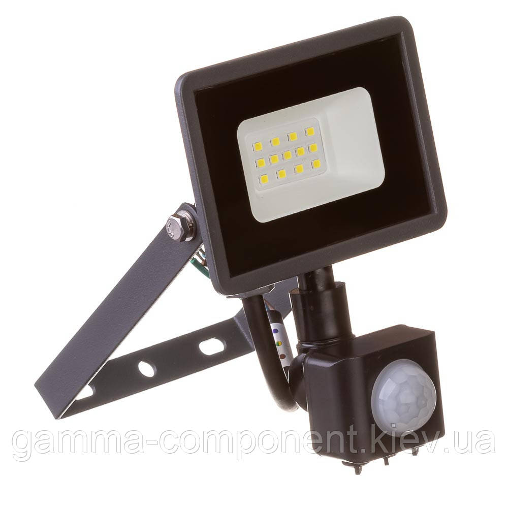 Прожектор з датчиком руху 10W білий холодний AVT-1, фото 1