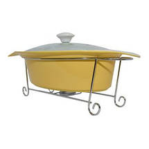 Марміт 2 літри бежевого кольору зі скляною кришкою Krauff, фото 3