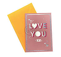 Поздравительная открытка «Love you»