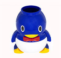 Подставка для ручек "Пингвин", 8х8х9 см.синяя DG-2168
