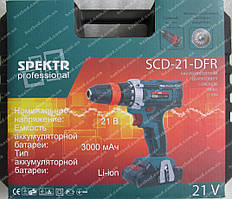 Шуруповерт акумуляторний Spektr SCD-21-DFR (21 Вольт, DFR патрон)