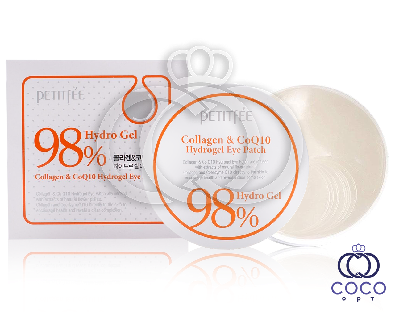 Гідрогелеві патчі для очей із колагеном і коензимом Petitfee&Koelf Collagen&Co Q10 Hydrogel Eye Patch 60 шт.