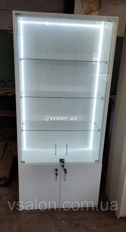 Скляна шафа вітрина з підсвіткою V546, фото 1