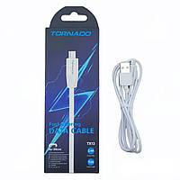 Кабель USB-Micro TORNADO TX13 (2.4A/1м) білий