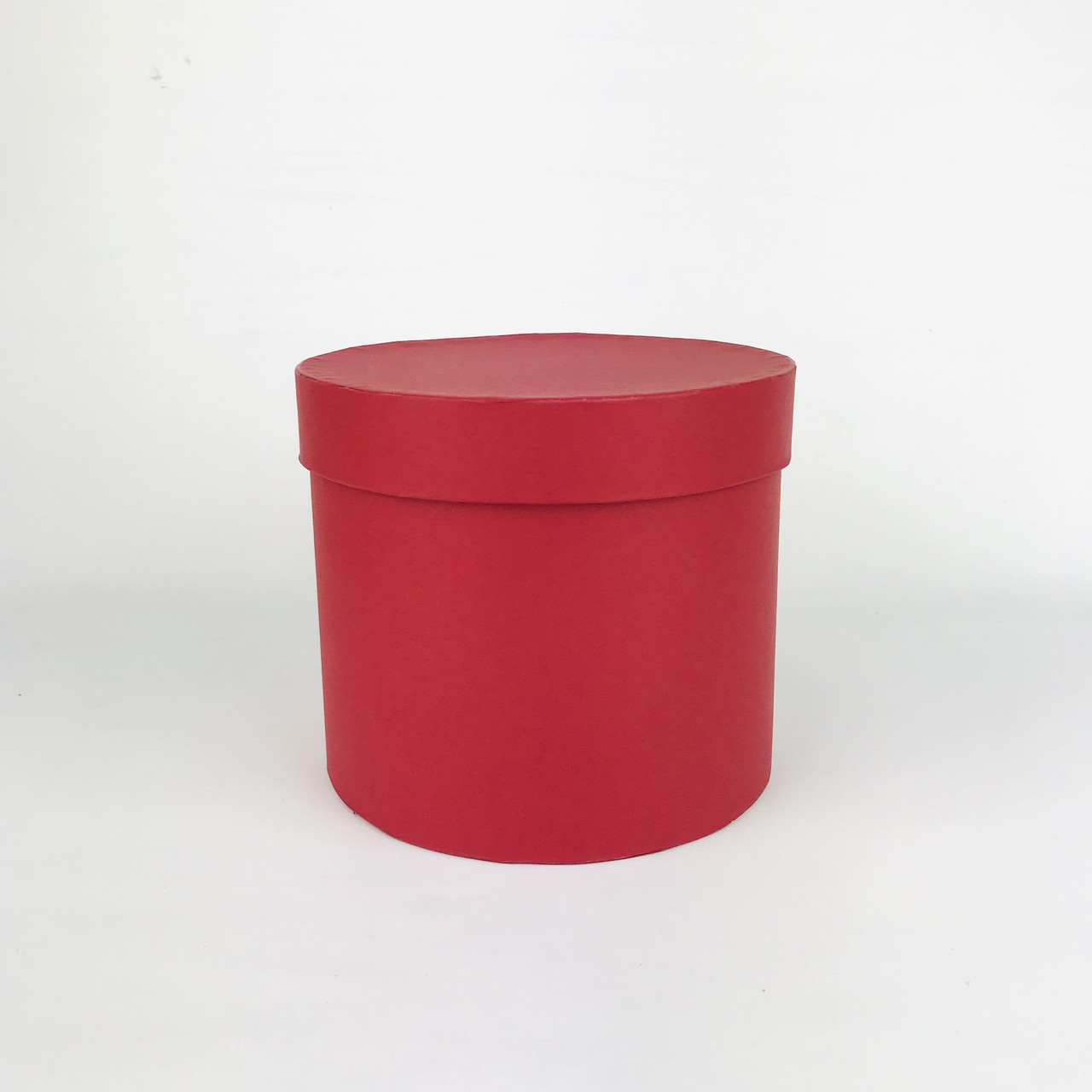 Капелюшна кругла коробка d= 11 h=10 см червона