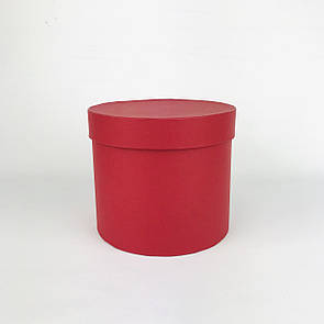 Капелюшна кругла коробка d= 11 h=10 см червона