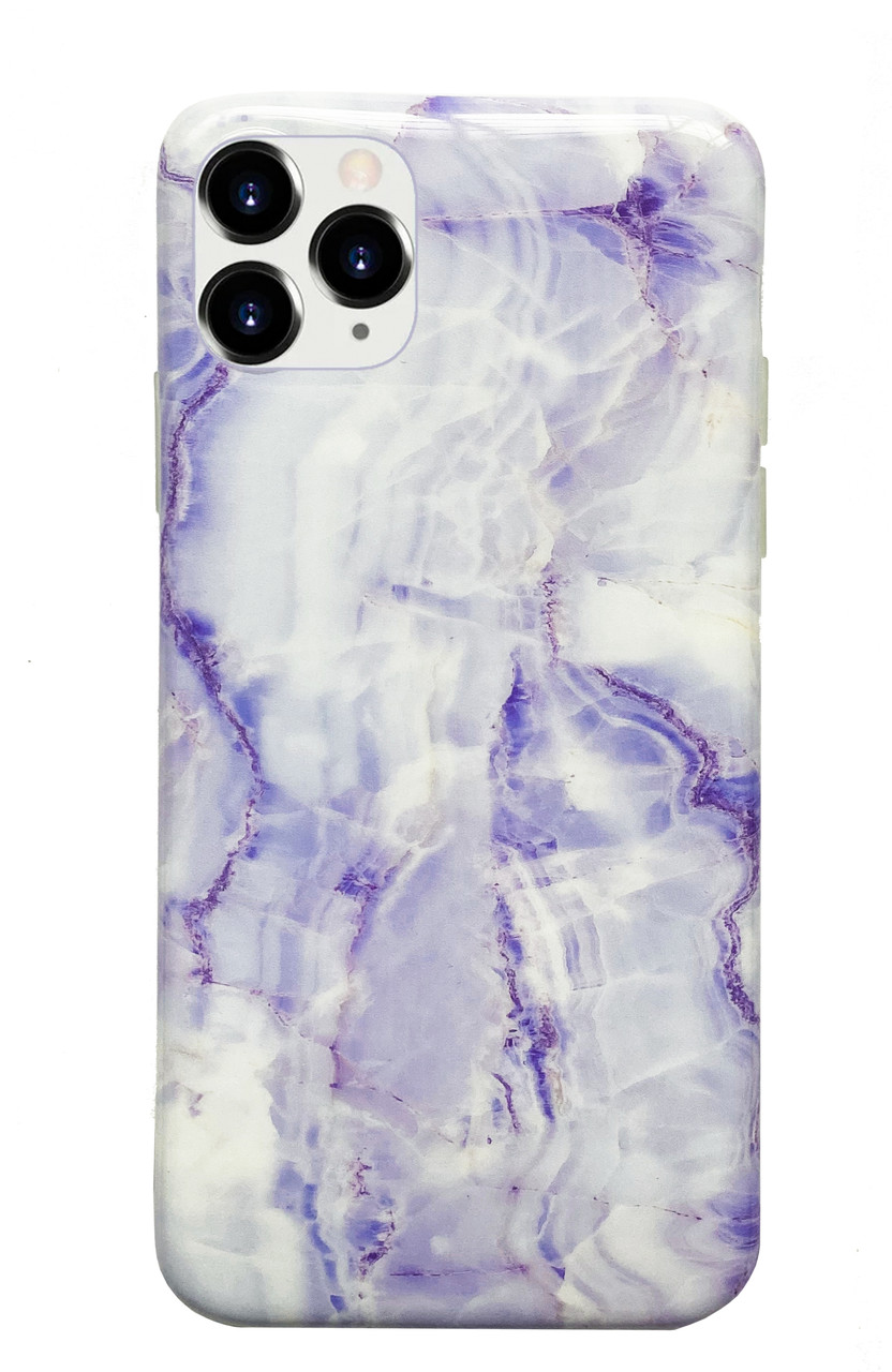 Чохол силіконовий мармуровий для iPhone 12 Pro (06) Purple фіолетовий