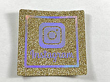 Нашивка Інстаграм/ Instagram золото 50х50 мм, фото 3