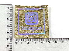 Нашивка Інстаграм/ Instagram золото 50х50 мм, фото 2