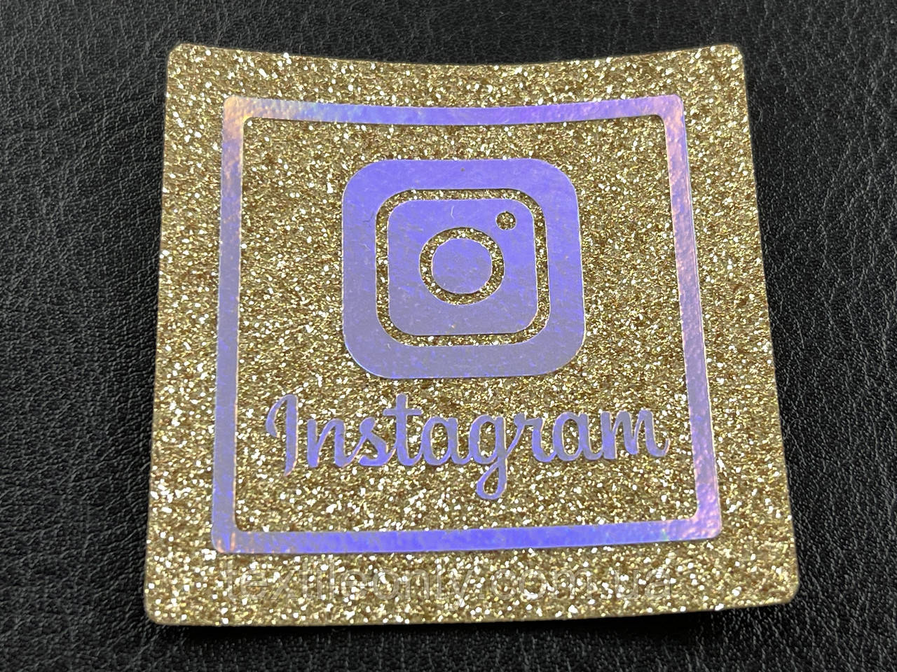 Нашивка Інстаграм/ Instagram золото 50х50 мм