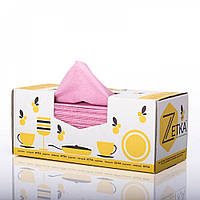 Бумажные полотенца в картонном боксе, 1-но слойные, розовые, Zetka, 180 листов/уп