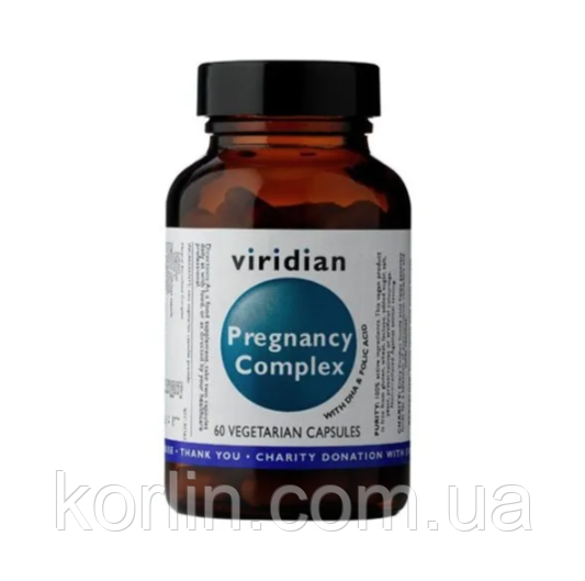 Вітамінний комплекс для вагітних і Годуючих 60 кап Viridian Pregnancy Complex Англія Доставка з ЄС