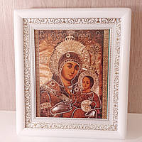 Икона Вифлеемская Пресвятая Богородица, лик 15х18 см, в белом деревянном киоте