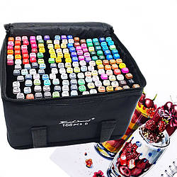 Набір скетч маркерів 168 шт для малювання двосторонні професійні спиртові