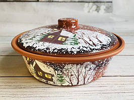 Глиняний судок для холодцю Керамклуб Зима V 1,2 л