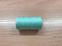 Нитка вощеная для шитья по коже 1 мм 50 м небесно голубой цвет плоская нить