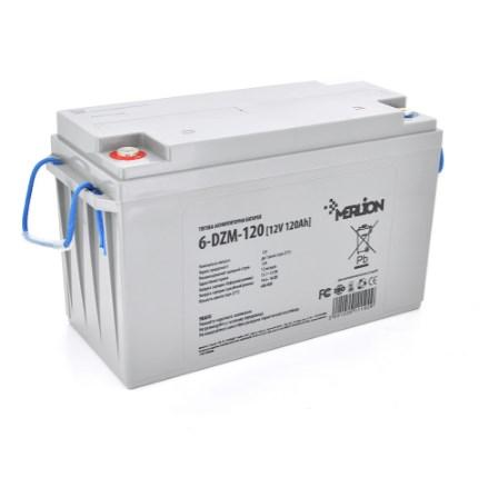 Тяговий Акумулятор АКБ AGM MERLION 6-DZM-120 12В 120 А·год (330 x 175 x 220) Q1, фото 1