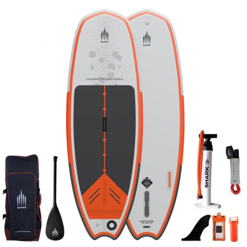 Сапборд SHARK All-Round Surf Pro 7'8 x 30 х 4" — надувна дошка для САП серфінгу, sup board